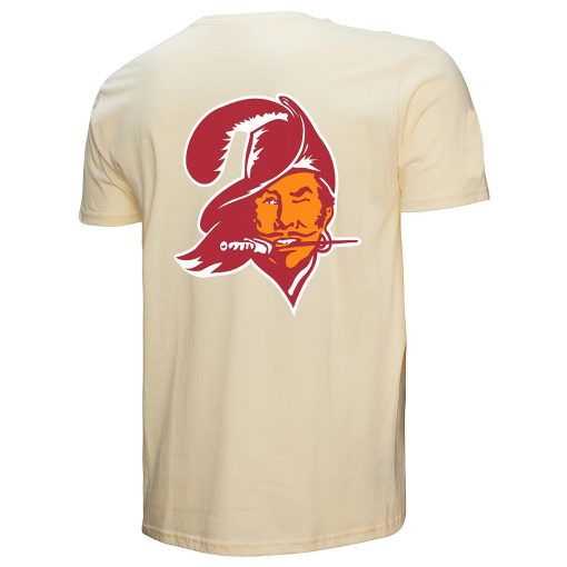Tampa Bay Buccaneers Mitchell & Ness 50th Season Pirate & Patch T-Shirt – Cream - Image 3