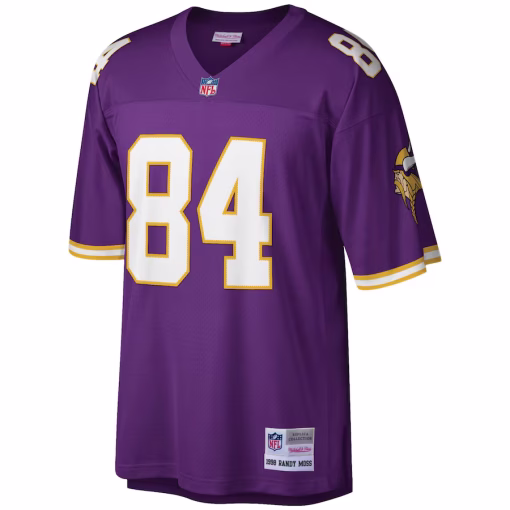 Randy Moss Minnesota Vikings Mitchell & Ness Legacy Replica Jersey – Purple - Image 2