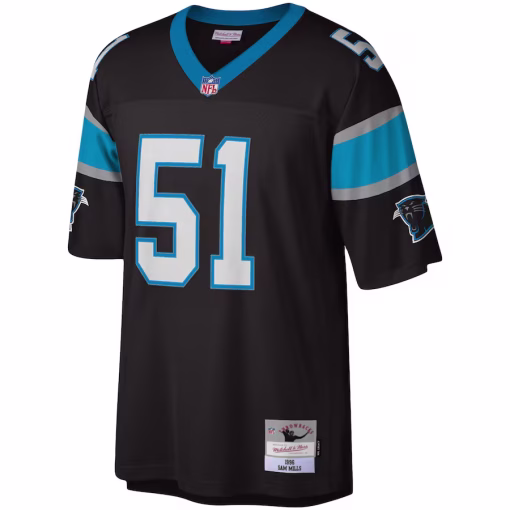Sam Mills Carolina Panthers Mitchell & Ness Legacy Replica Jersey – Black - Image 2