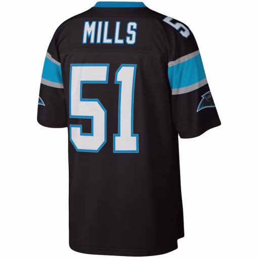 Sam Mills Carolina Panthers Mitchell & Ness Legacy Replica Jersey – Black - Image 3