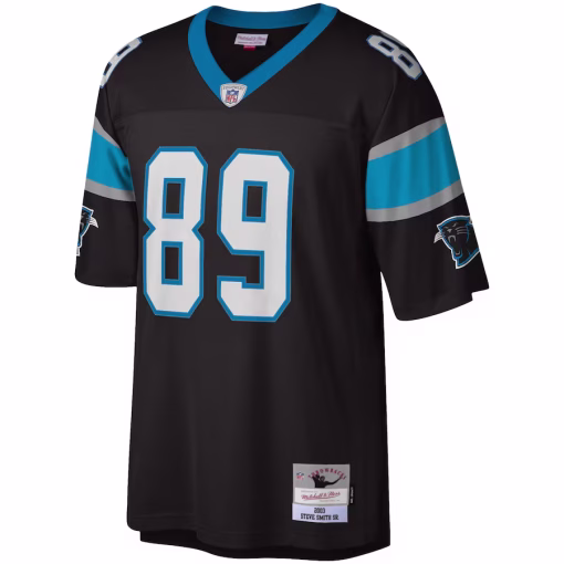Steve Smith Carolina Panthers Mitchell & Ness Legacy Replica Jersey – Black - Image 2
