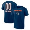 Chicago Bears Personalized Name & Number Team Wordmark T-Shirt – Navy
