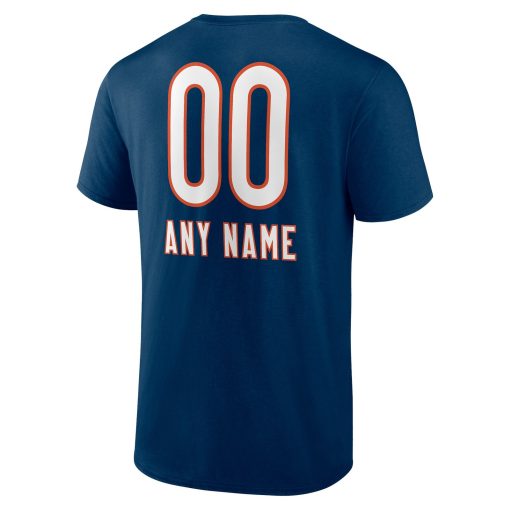 Chicago Bears Personalized Name & Number Team Wordmark T-Shirt – Navy - Image 3
