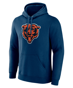 Alternative view of Chicago Bears Team Authentic Personalized Name & Number Pullover Hoodie – Navy