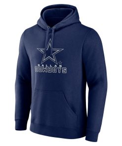 Alternative view of Dallas Cowboys Stellar Personalized Name & Number Pullover Hoodie – Navy