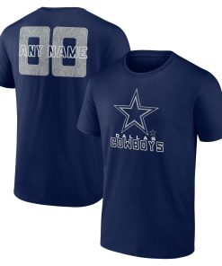 Dallas Cowboys Stellar Personalized Name & Number T-Shirt – Navy