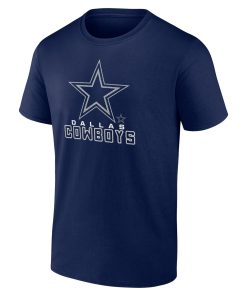 Alternative view of Dallas Cowboys Stellar Personalized Name & Number T-Shirt – Navy