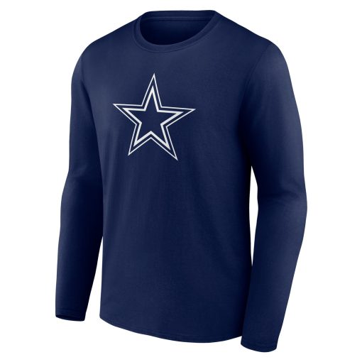 Dallas Cowboys  Team Authentic Custom Long Sleeve T-Shirt – Navy - Image 2