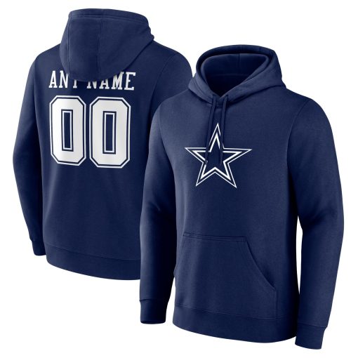 Dallas Cowboys  Team Authentic Custom Pullover Hoodie – Navy