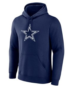 Alternative view of Dallas Cowboys  Team Authentic Custom Pullover Hoodie – Navy