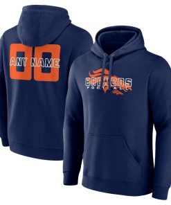 Denver Broncos Stellar Personalized Name & Number Pullover Hoodie – Navy