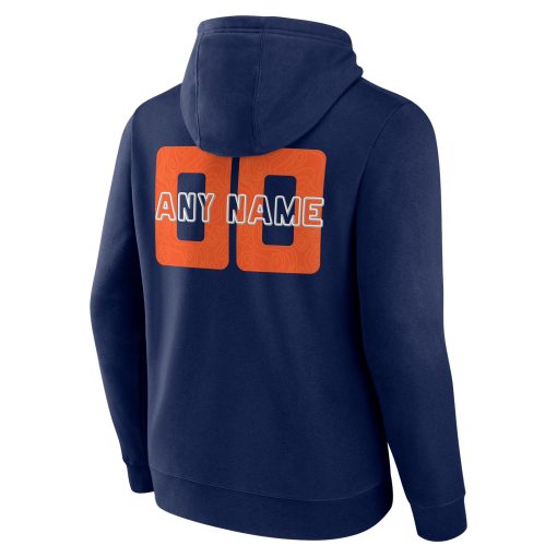 Denver Broncos Stellar Personalized Name & Number Pullover Hoodie – Navy - Image 3