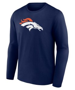 Alternative view of Denver Broncos  Team Authentic Custom Long Sleeve T-Shirt – Navy