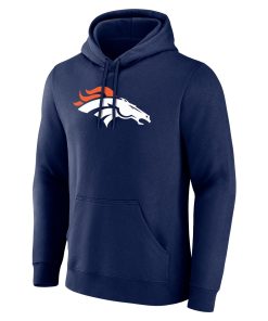 Alternative view of Denver Broncos  Team Authentic Custom Pullover Hoodie – Navy