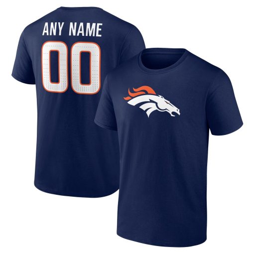 Denver Broncos  Team Authentic Custom T-Shirt – Navy