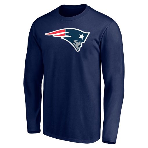 New England Patriots Team Authentic Personalized Name & Number Long Sleeve T-Shirt – Navy - Image 2