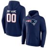 New England Patriots Team Authentic Personalized Name & Number Pullover Hoodie – Navy