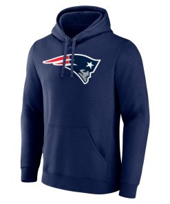 Alternative view of New England Patriots Team Authentic Personalized Name & Number Pullover Hoodie – Navy