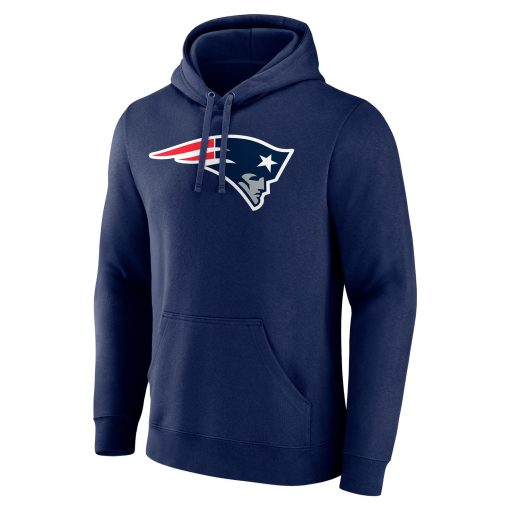 New England Patriots Team Authentic Personalized Name & Number Pullover Hoodie – Navy - Image 2