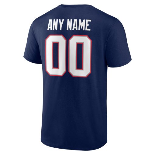 New England Patriots Team Authentic Personalized Name & Number T-Shirt – Navy - Image 3