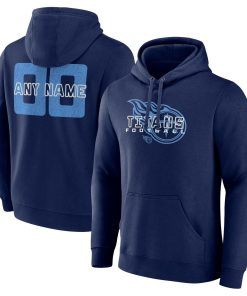 Tennessee Titans Stellar Personalized Name & Number Pullover Hoodie – Navy