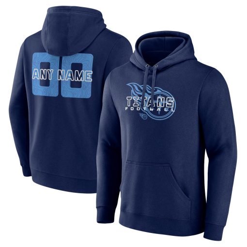 Tennessee Titans Stellar Personalized Name & Number Pullover Hoodie – Navy