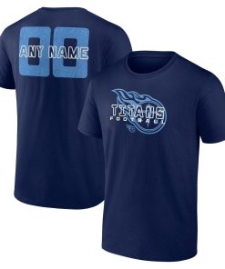 Tennessee Titans Stellar Personalized Name & Number T-Shirt – Navy