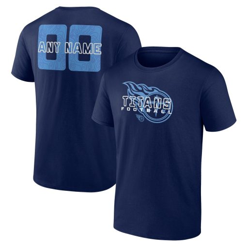 Tennessee Titans Stellar Personalized Name & Number T-Shirt – Navy