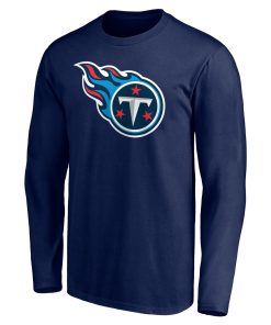 Alternative view of Tennessee Titans Team Authentic Personalized Name & Number Long Sleeve T-Shirt – Navy
