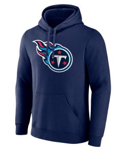Alternative view of Tennessee Titans Team Authentic Personalized Name & Number Pullover Hoodie – Navy