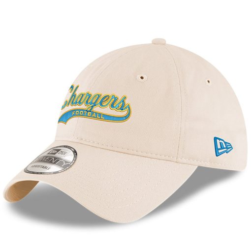 Los Angeles Chargers New Era Charger Power 9TWENTY Adjustable Hat – Cream