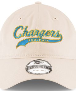 Alternative view of Los Angeles Chargers New Era Charger Power 9TWENTY Adjustable Hat – Cream