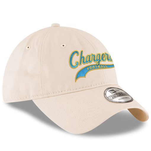 Los Angeles Chargers New Era Charger Power 9TWENTY Adjustable Hat – Cream - Image 3