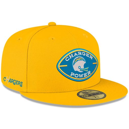 Los Angeles Chargers New Era Charger Power 59FIFTY Fitted Hat – Gold