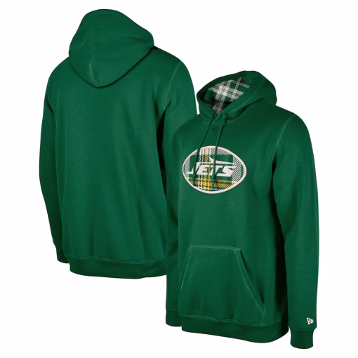 New York Jets New Era 3rd Down Plaid Pullover Hoodie – Green