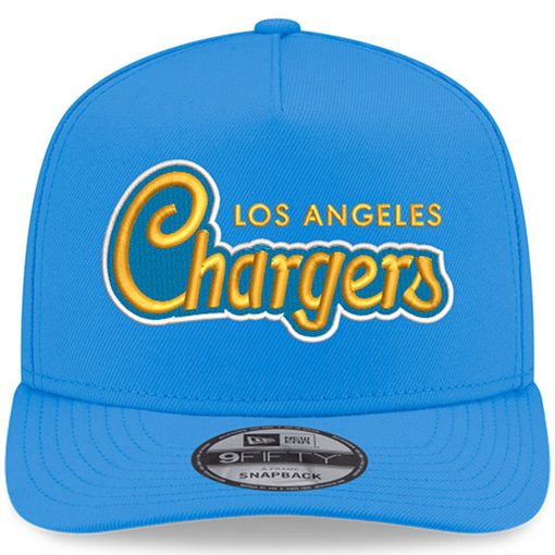 Los Angeles Chargers New Era Charger Power A-Frame 9FIFTY Snapback Hat – Powder Blue - Image 2