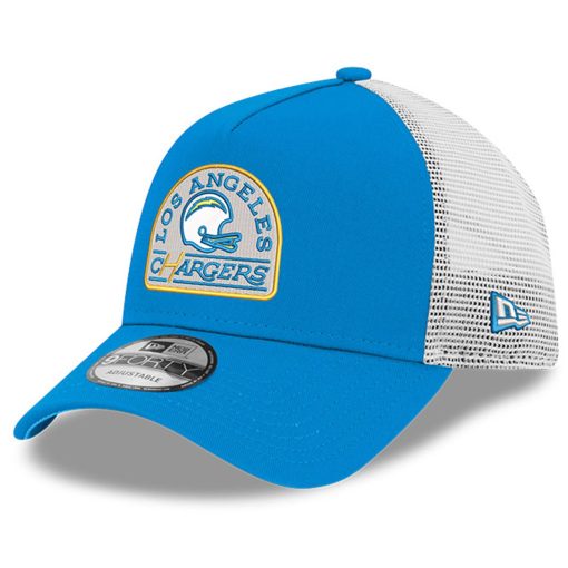 Los Angeles Chargers New Era Charger Power A-Frame 9FORTY Trucker Adjustable Hat – Powder Blue