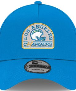 Alternative view of Los Angeles Chargers New Era Charger Power A-Frame 9FORTY Trucker Adjustable Hat – Powder Blue