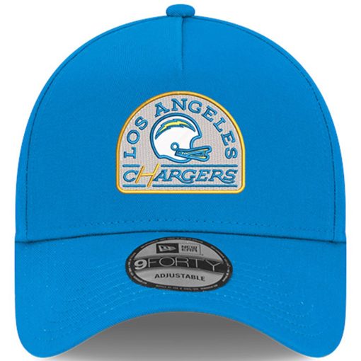 Los Angeles Chargers New Era Charger Power A-Frame 9FORTY Trucker Adjustable Hat – Powder Blue - Image 2