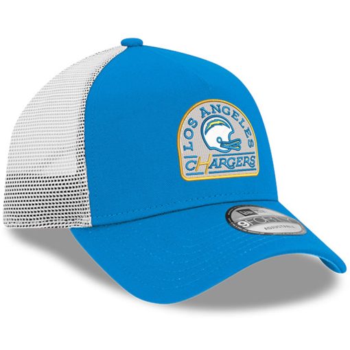 Los Angeles Chargers New Era Charger Power A-Frame 9FORTY Trucker Adjustable Hat – Powder Blue - Image 3