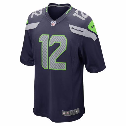 12s Seattle Seahawks Nike Game Team Jersey – College Navy - Image 2
