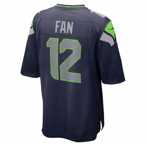 12s Seattle Seahawks Nike Game Team Jersey – College Navy - Image 3