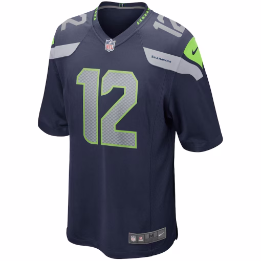 12s Seattle Seahawks Nike Team Game Jersey – College Navy - Image 2