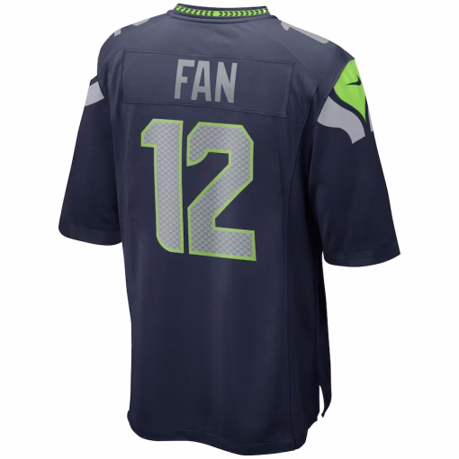 12s Seattle Seahawks Nike Team Game Jersey – College Navy - Image 3