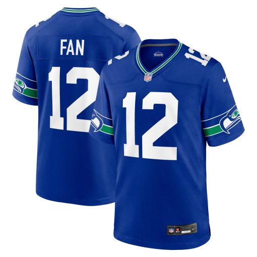 12s Seattle Seahawks Nike Throwback Player Game Jersey – Royal