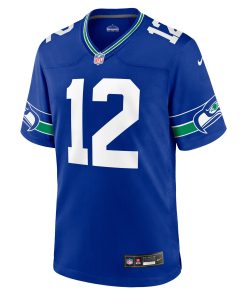Alternative view of 12s Seattle Seahawks Nike Throwback Player Game Jersey – Royal