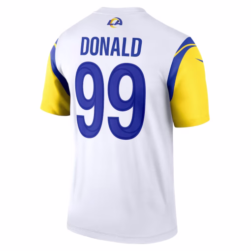 Aaron Donald Los Angeles Rams Nike Alternate Legend Player Performance Top – White - Image 3