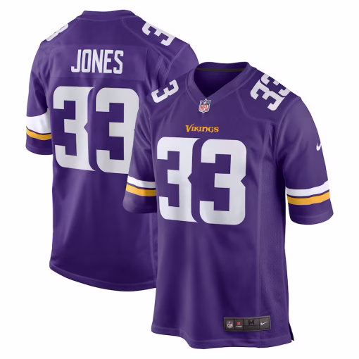 Aaron Jones Minnesota Vikings Nike Game Player Jersey – Purple