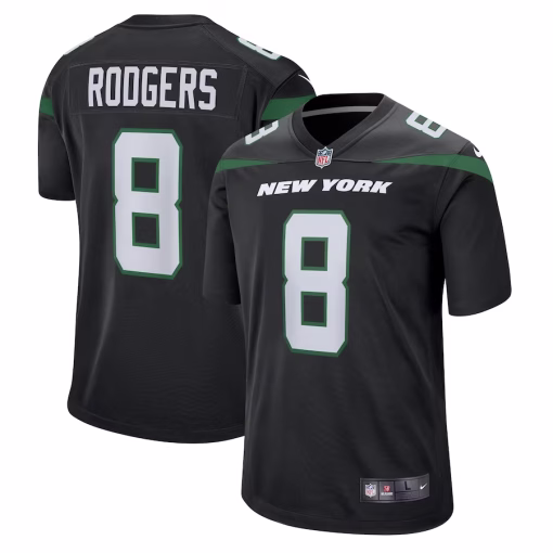 Aaron Rodgers New York Jets Nike Game Jersey – Black