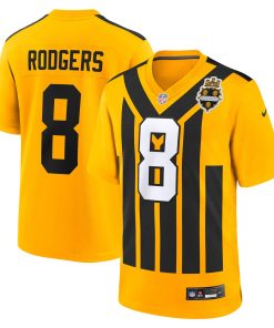 Aaron Rodgers Pittsburgh Steelers Nike Alternate 1933 Throwback Game Jersey – Gold